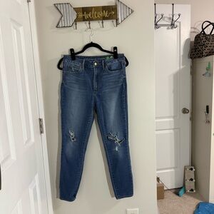 Articles of Society Blue Straight Leg Distressed Jeans Size 30